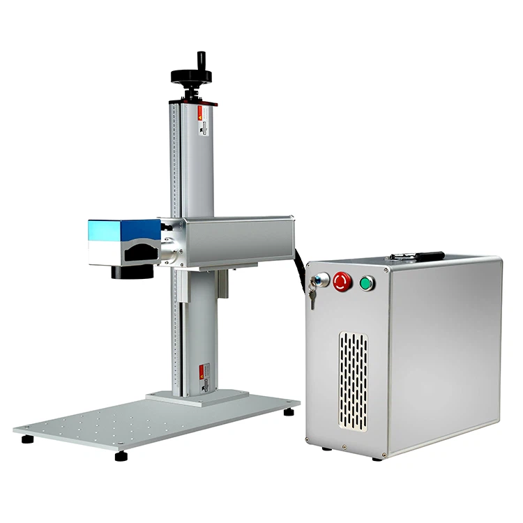 30W Masaüstü Fiber Lazer 1064nm Metal Gravür, İsim Plakası İçin İşaretleme Lazer Gravür Makinesi