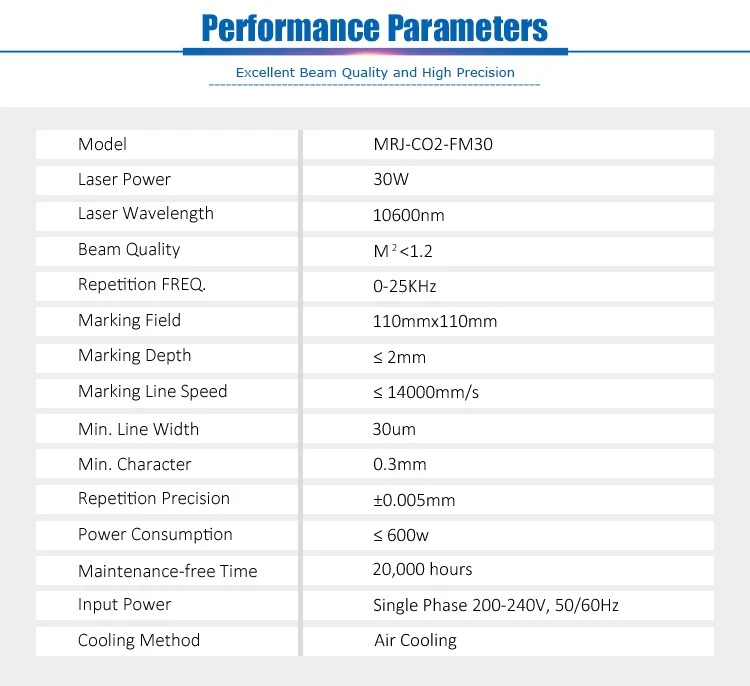 Flying CO2 laser marking machineMRJ-CO2-FM3003