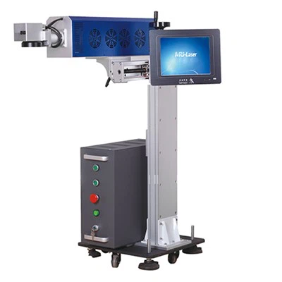 Üretim Hattı İçin 50W Otomatik Lazer İşaretleme Uçan Fiber Lazer İşaretleme Makinesi