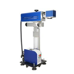 Plastik Üzerinde Sıcak Flying Co2 Lazer İşaretleme