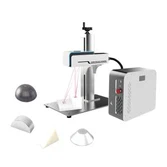 20W Mini Taşınabilir 3D Fiber Lazer Gravür Makinesi Düşük Fiyat